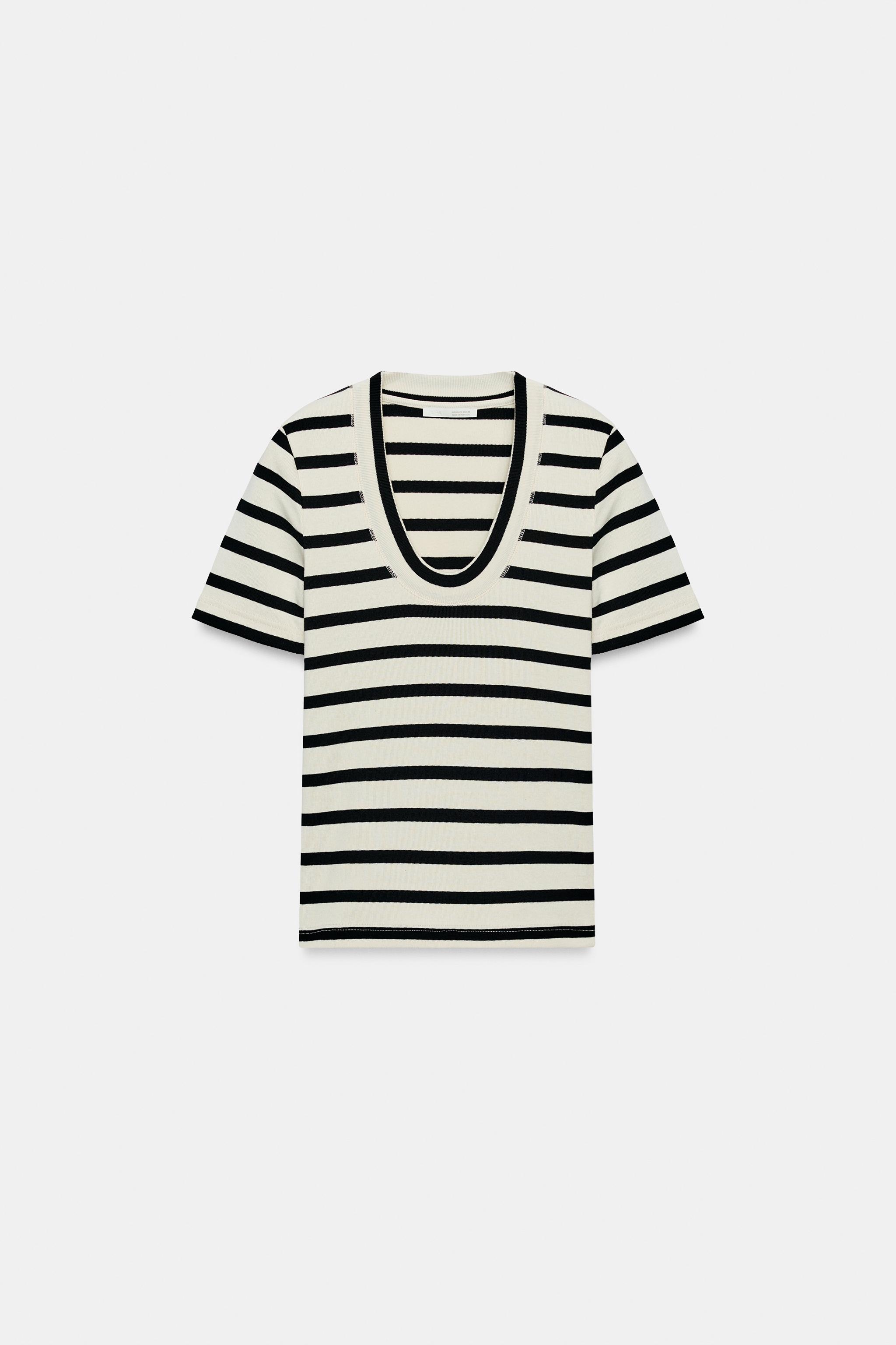 T-SHIRT CÔTELÉ DÉCOLLETÉ ROND